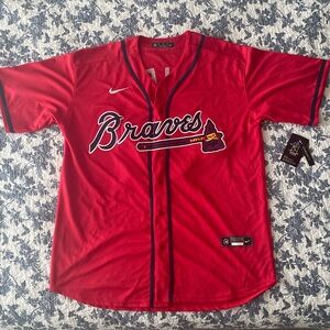 “Nike” | Men’s Atlanta Braves Jersey, Red - “RILEY” - Size: XL